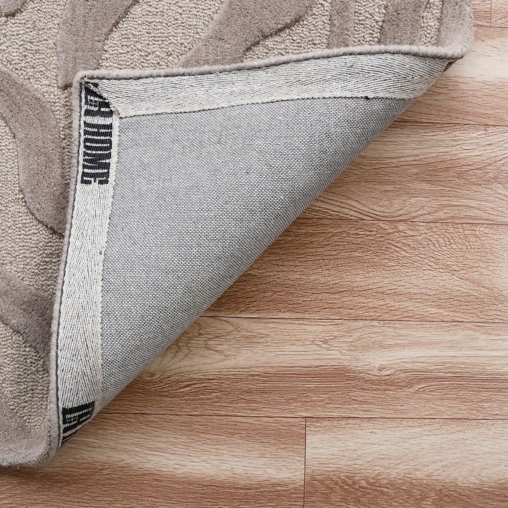Fashion Wool Area Rug Indoor in Beige/Gray, 7'9" x 9'9". Picture 4