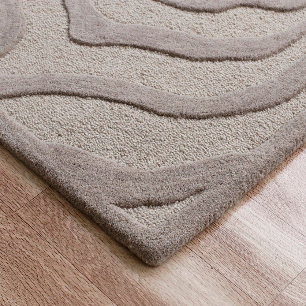 Fashion Wool Area Rug Indoor in Beige/Gray, 7'9" x 9'9". Picture 5