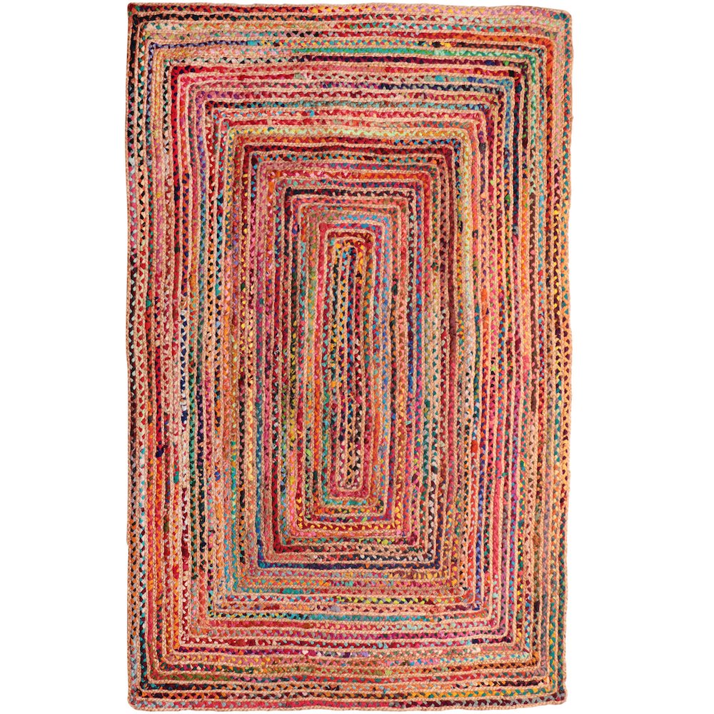 Havana Cotton Blend Area Rug Indoor in Tan/Multicolored, 5' x 7'6". Picture 1
