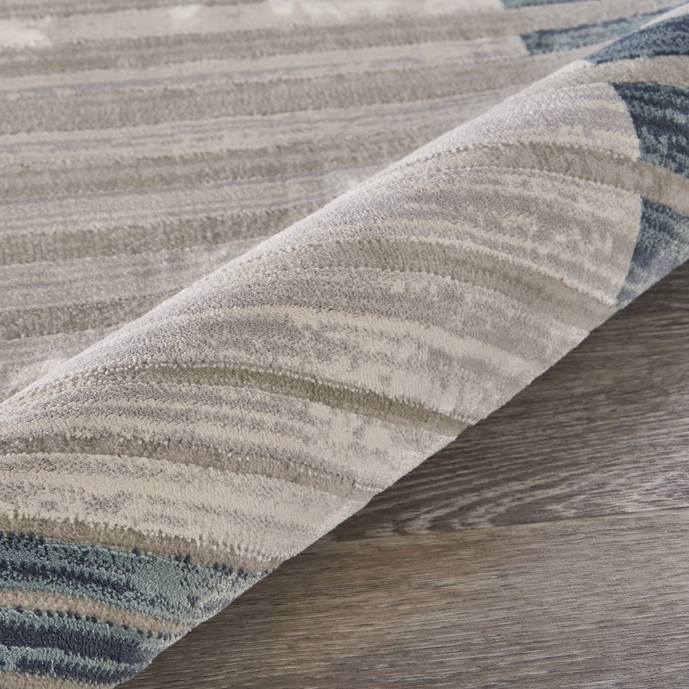 Imagine Durable Performance Area Rug Indoor in Cream/Blue, 2'2" x 7'7". Picture 5