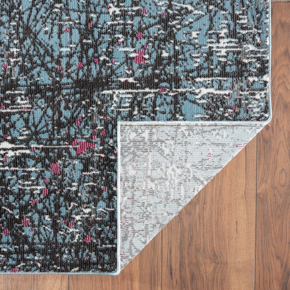 Impulse Performance Blend Area Rug Indoor in Blue/Silver, 7'6" x 9'6". Picture 4