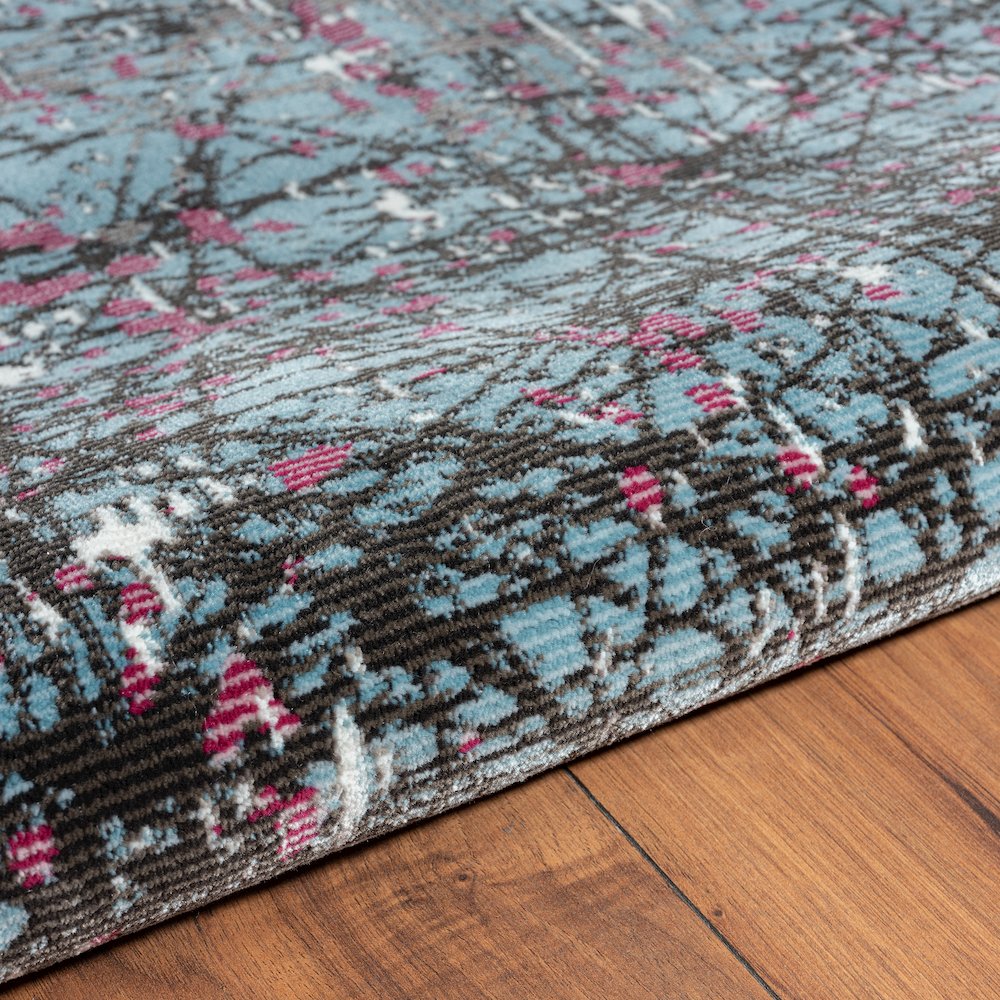 Impulse Performance Blend Area Rug Indoor in Blue/Silver, 7'6" x 9'6". Picture 5