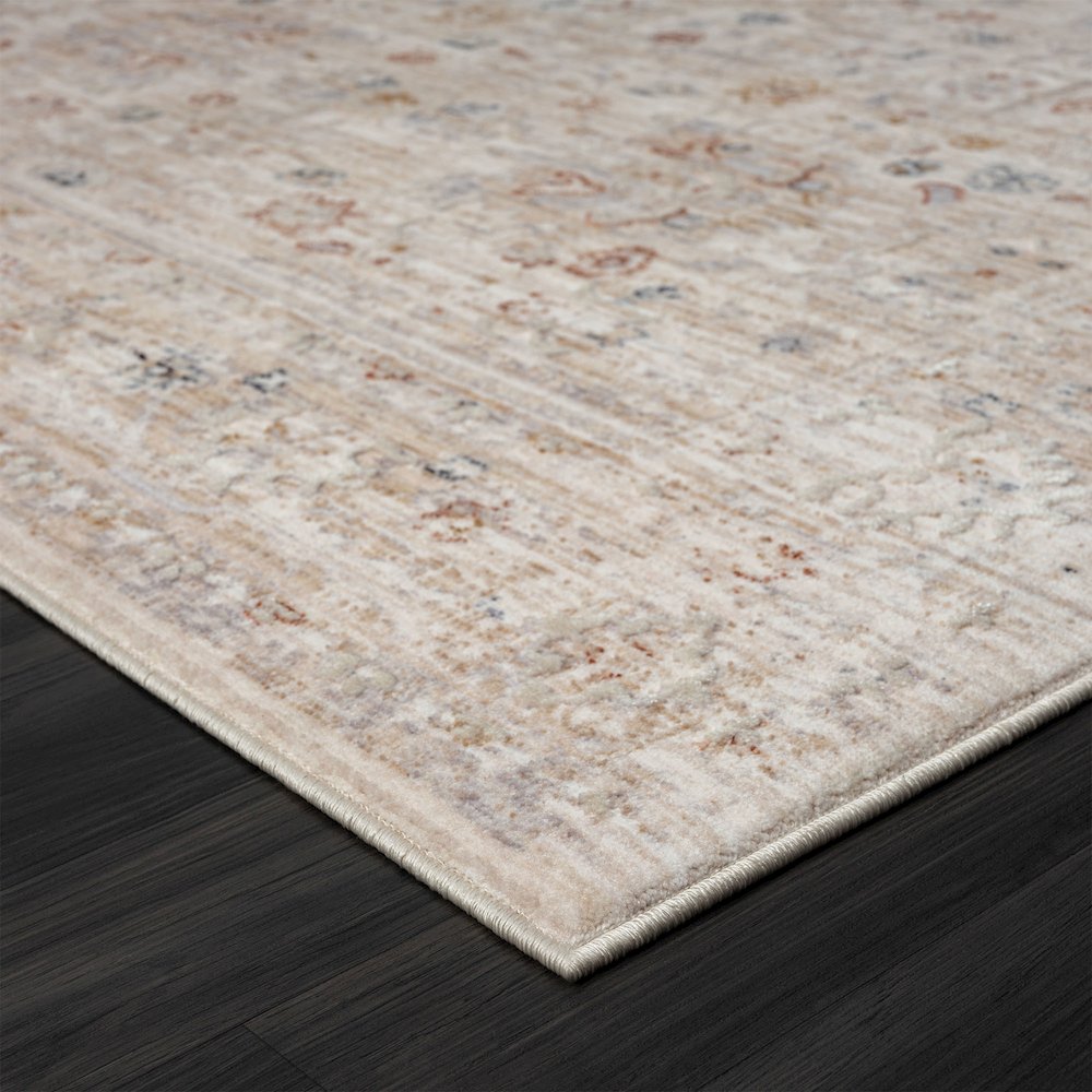 Lancaster Performance Blend Area Rug Indoor in Beige/Red, 5' x 7'11". Picture 3