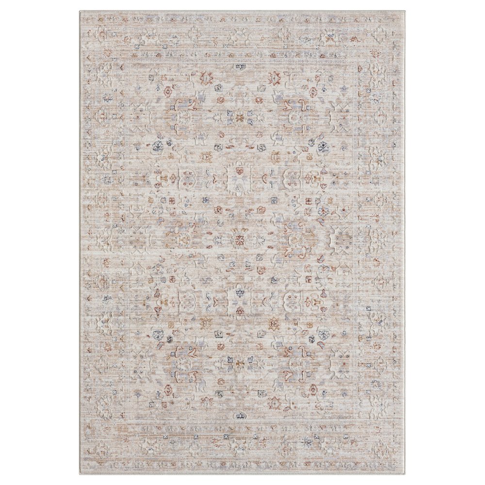 Lancaster Performance Blend Area Rug Indoor in Beige/Red, 5' x 7'11". Picture 1