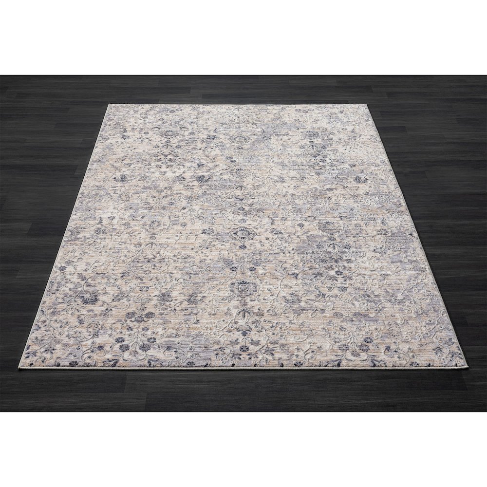 Lancaster Performance Blend Area Rug Indoor in Gray/Blue, 5' x 7'11". Picture 8