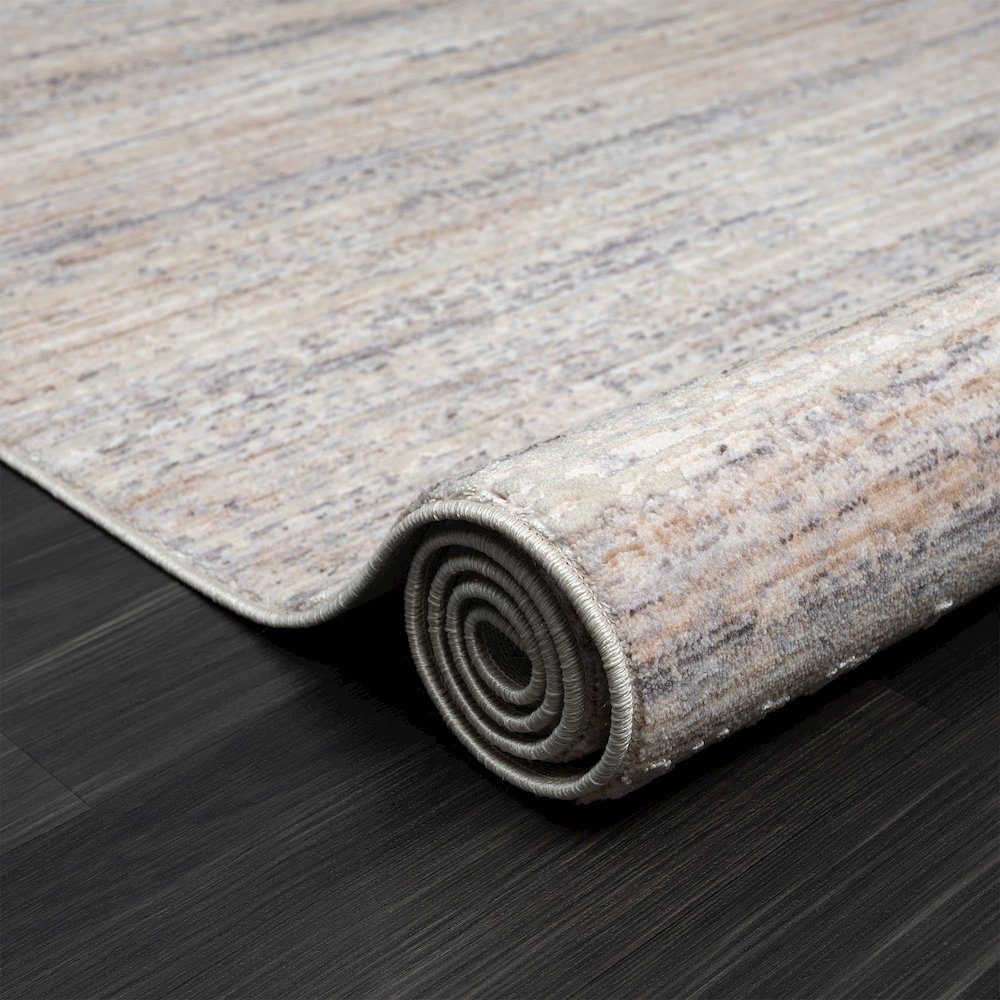 Lancaster Performance Blend Area Rug Indoor in Gray/Beige, 5' x 7'11". Picture 4