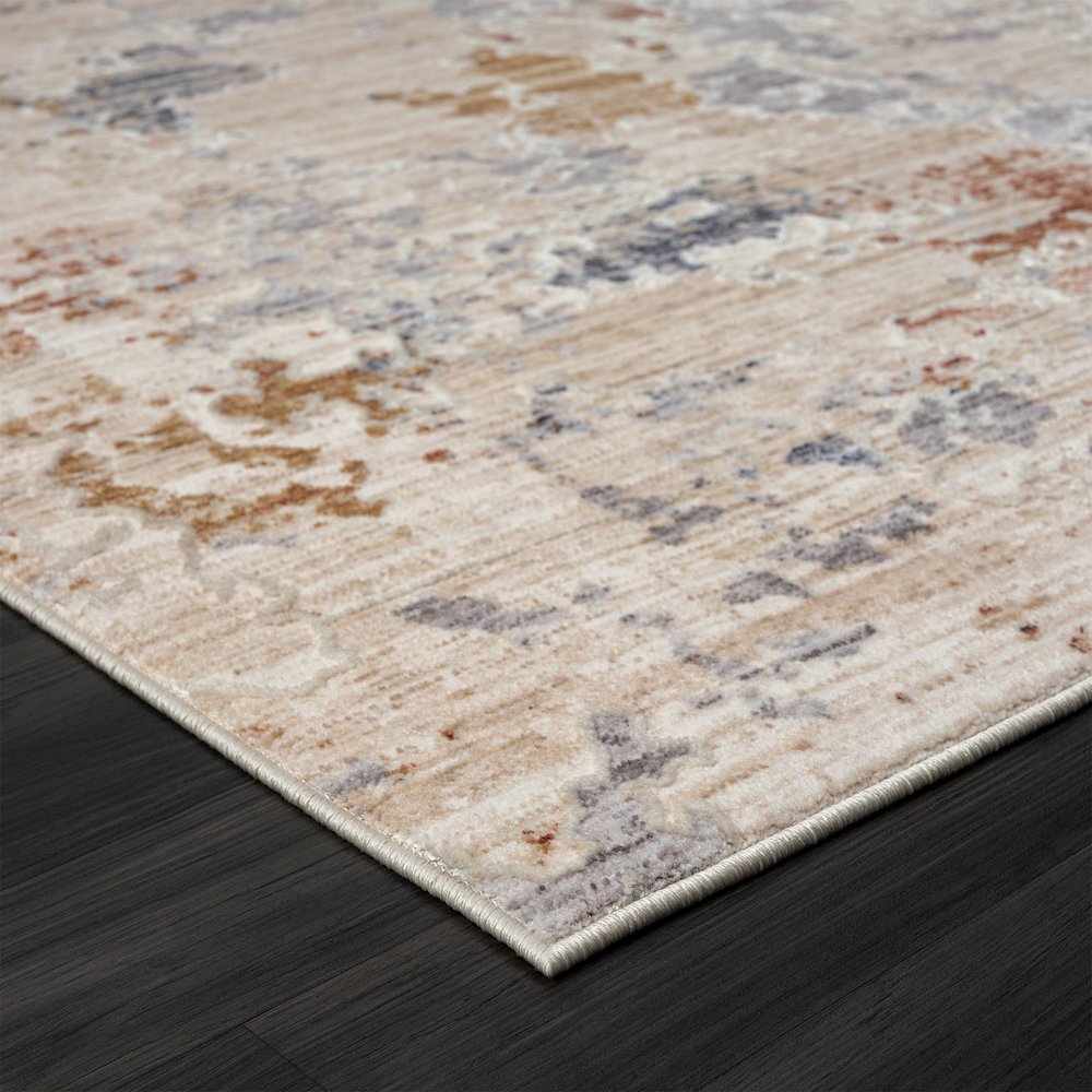 Lancaster Performance Blend Area Rug Indoor in Beige/Red, 5' x 7'11". Picture 3