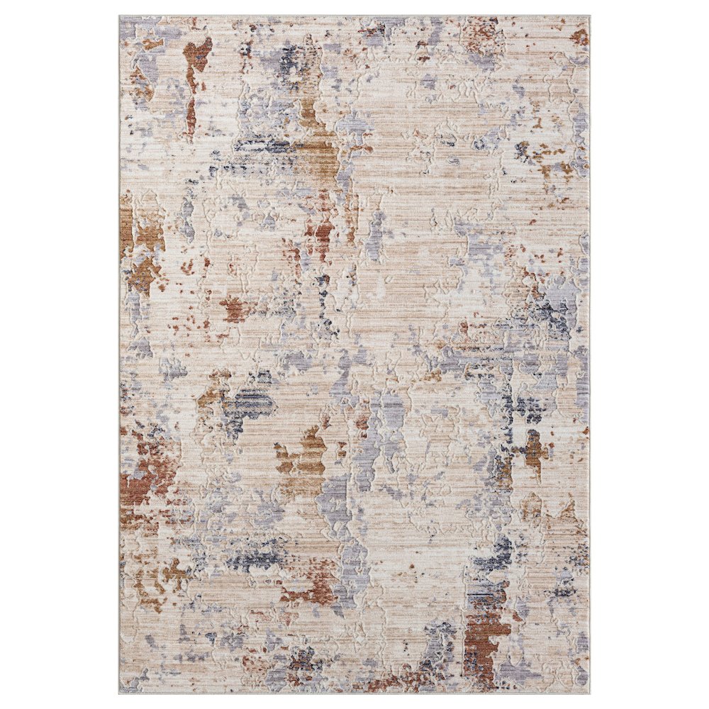 Lancaster Performance Blend Area Rug Indoor in Beige/Red, 5' x 7'11". Picture 1