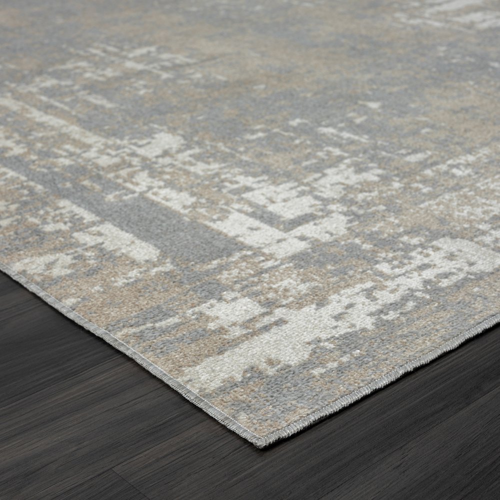 Lanham Durable Performance Area Rug Indoor in Gray/Ivory, 7'9" x 9'9". Picture 3