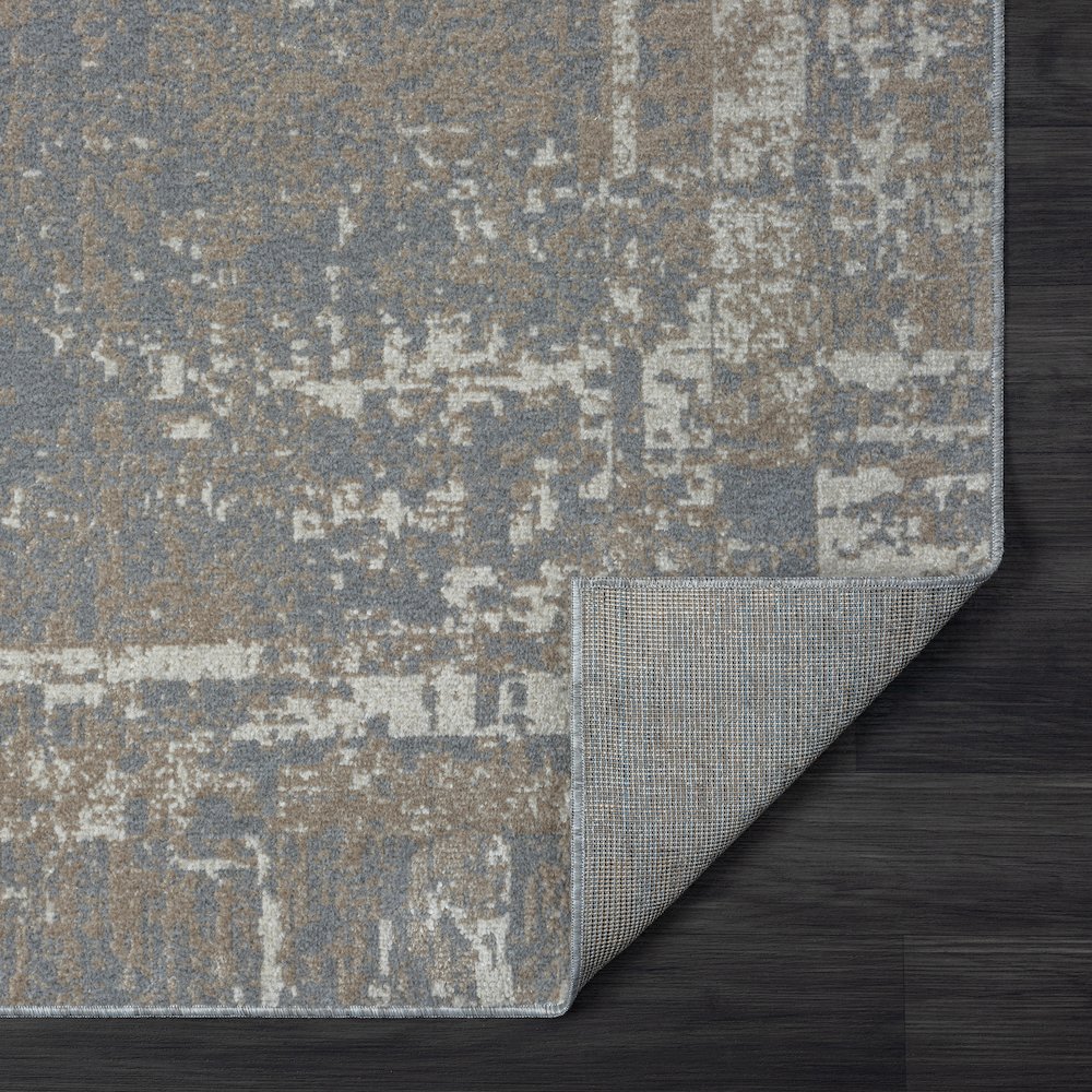 Lanham Durable Performance Area Rug Indoor in Gray/Ivory, 7'9" x 9'9". Picture 6
