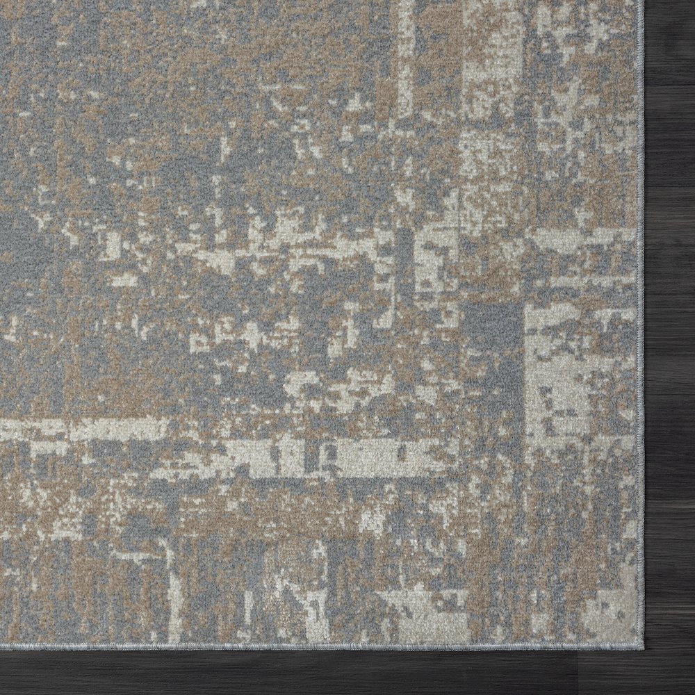 Lanham Durable Performance Area Rug Indoor in Gray/Ivory, 7'9" x 9'9". Picture 5