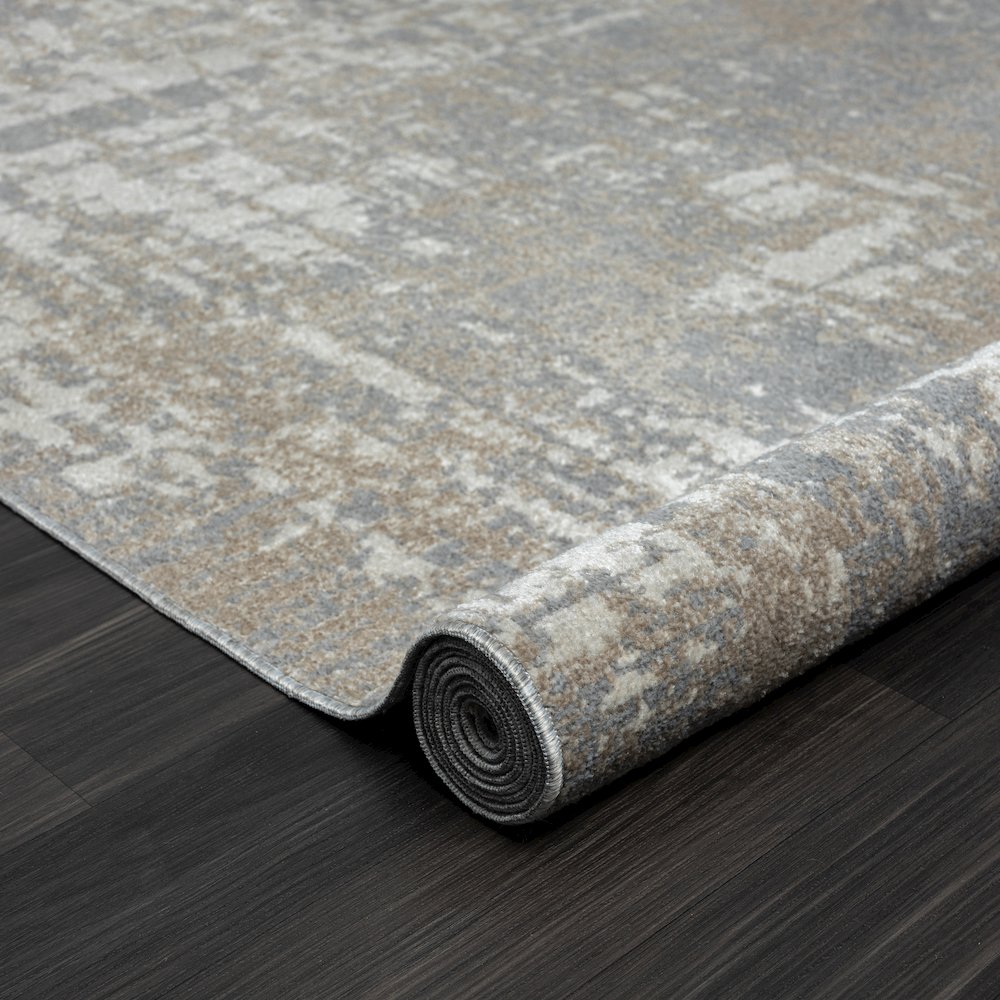 Lanham Durable Performance Area Rug Indoor in Gray/Ivory, 7'9" x 9'9". Picture 4