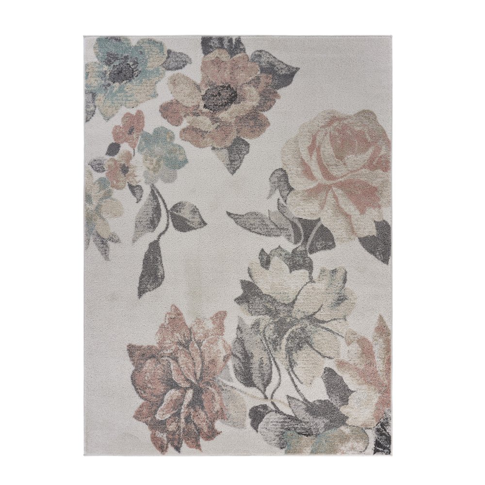 Meadow Durable Performance Area Rug Indoor in Gray/Multicolored, 5'2" x 7'2". Picture 1