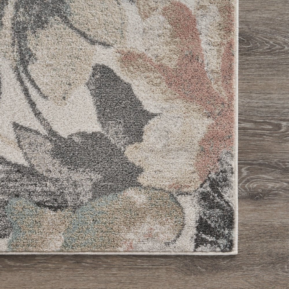 Meadow Durable Performance Area Rug Indoor in Gray/Multicolored, 5'2" x 7'2". Picture 5