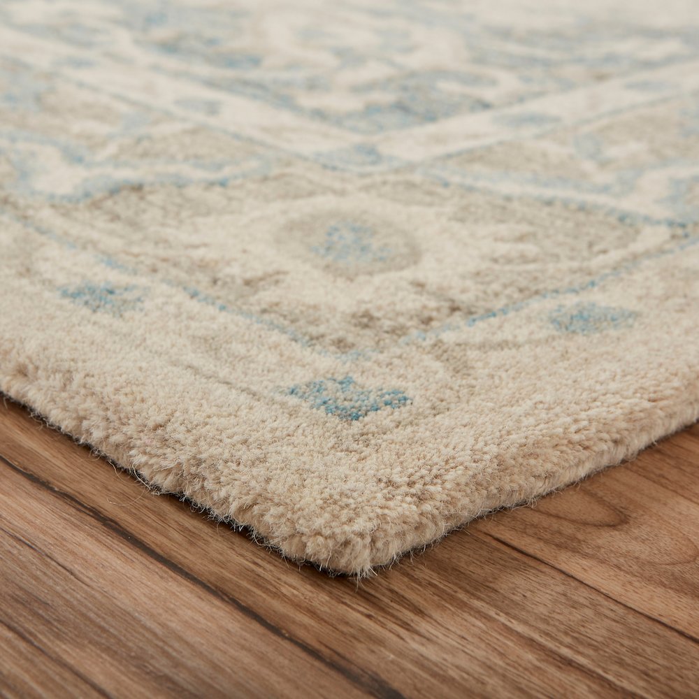 Modern Traditions Wool Area Rug Indoor in Blue/Gray, 7'9" x 9'9". Picture 3