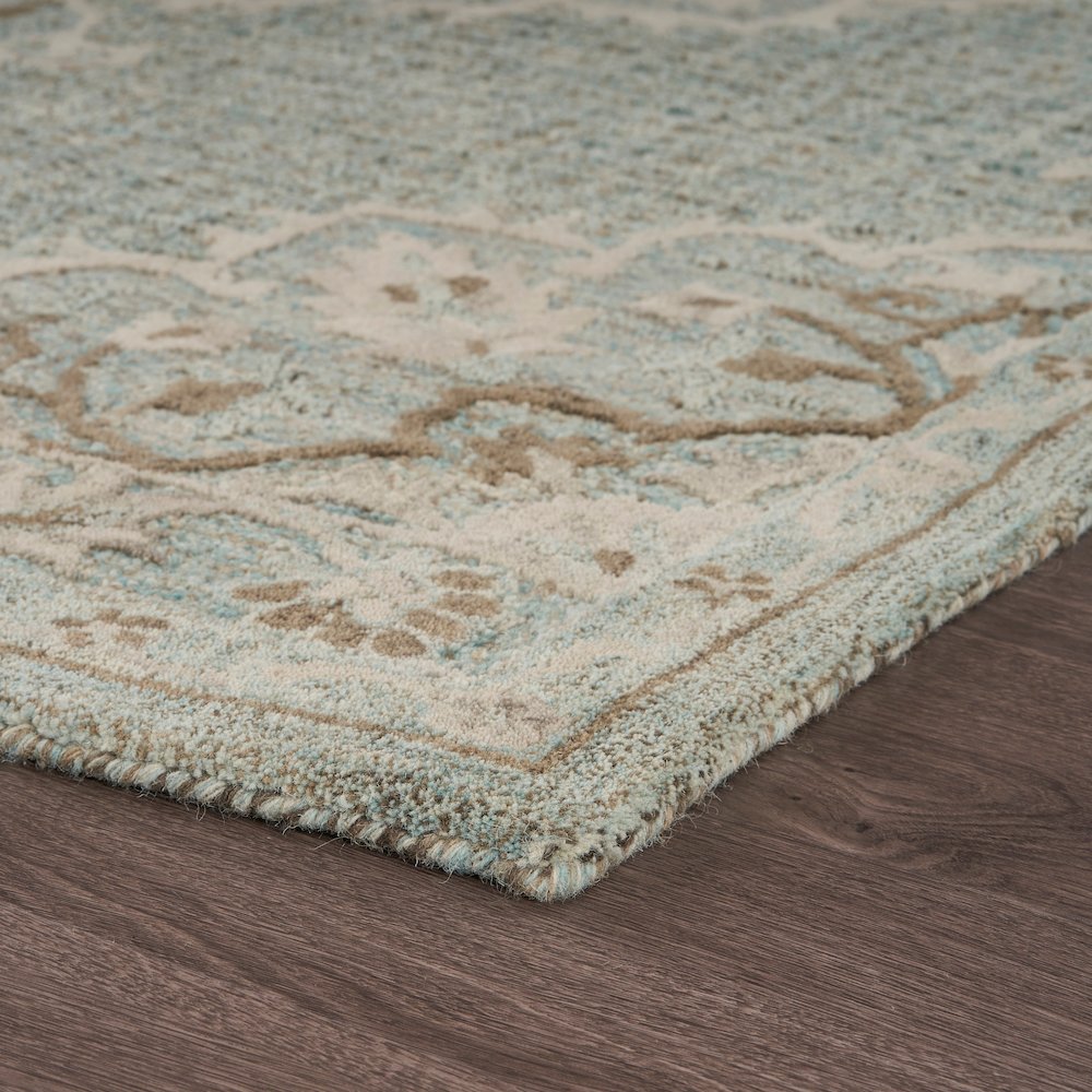 Modern Traditions Wool Area Rug Indoor in Blue, 7'9" x 9'9". Picture 3