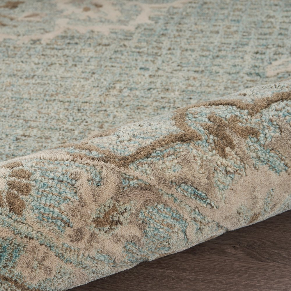 Modern Traditions Wool Area Rug Indoor in Blue, 7'9" x 9'9". Picture 5