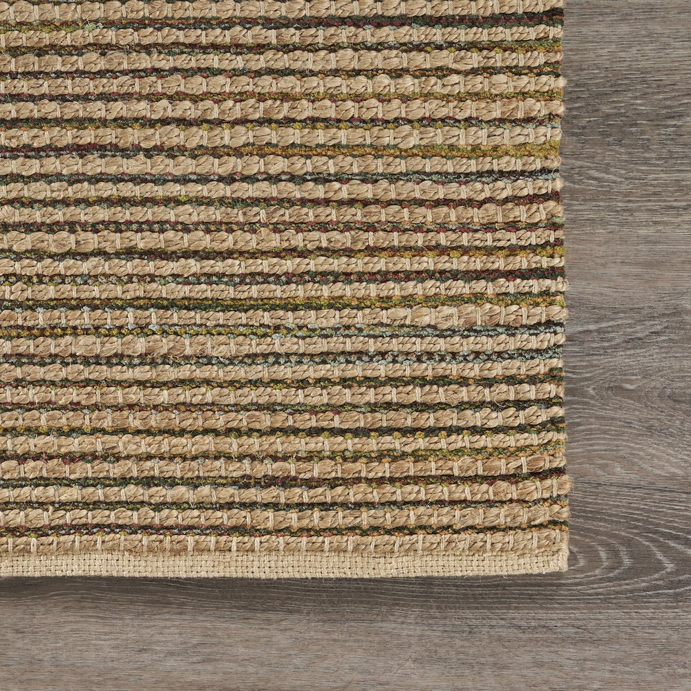 Natural Fiber Jute Blend Area Rug Indoor in Tan/Multicolored, 7'9" x 9'9". Picture 3