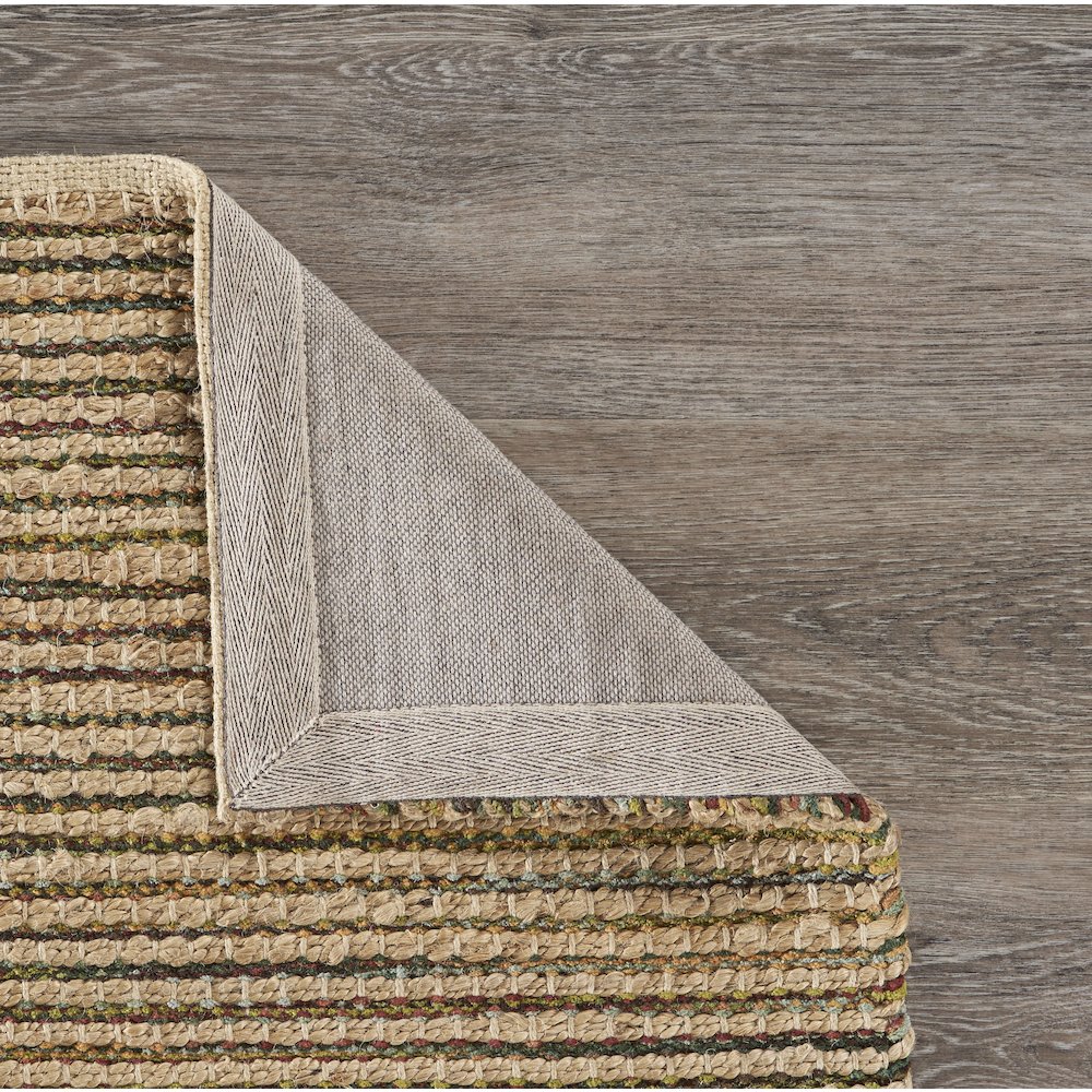 Natural Fiber Jute Blend Area Rug Indoor in Tan/Multicolored, 7'9" x 9'9". Picture 4