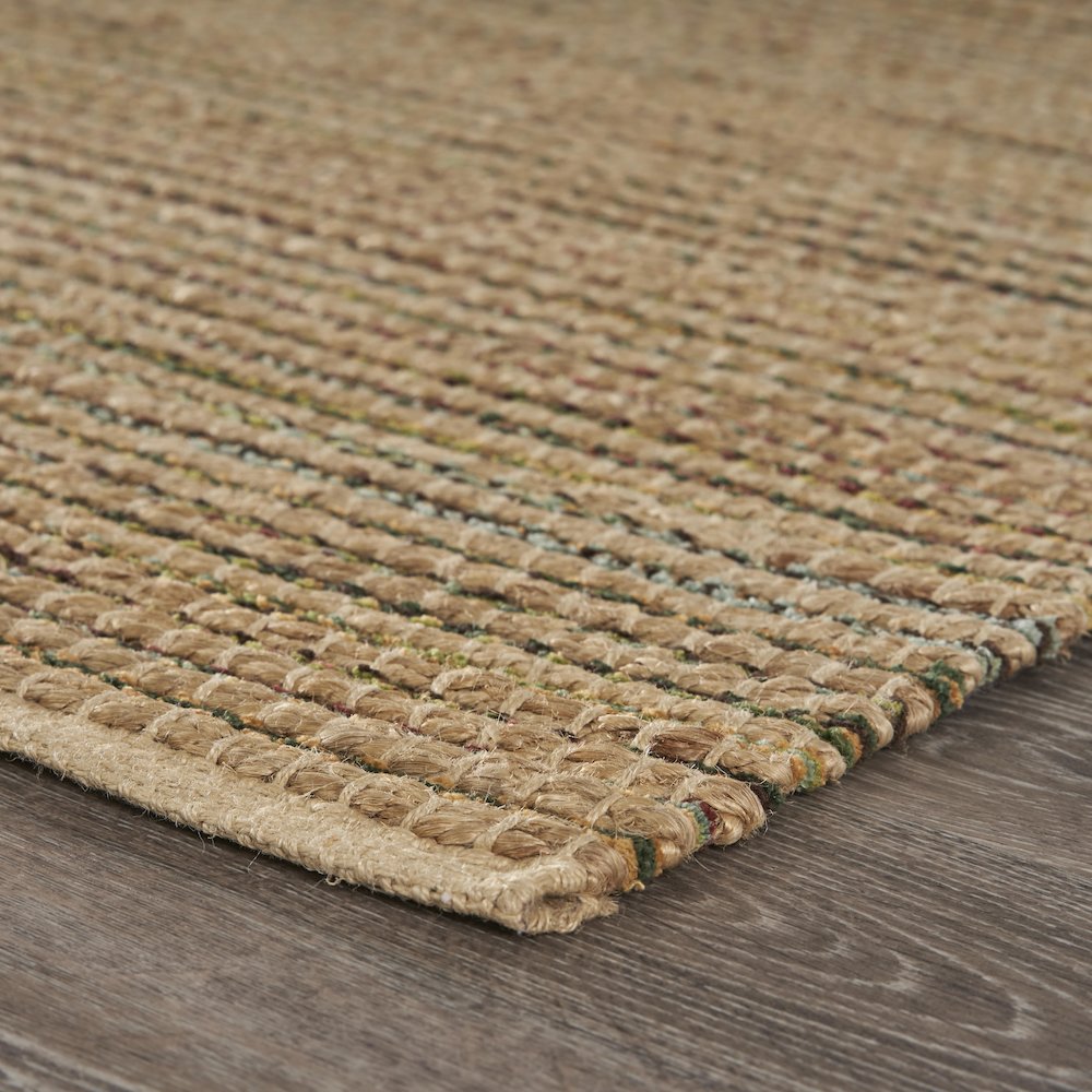 Natural Fiber Jute Blend Area Rug Indoor in Tan/Multicolored, 7'9" x 9'9". Picture 6