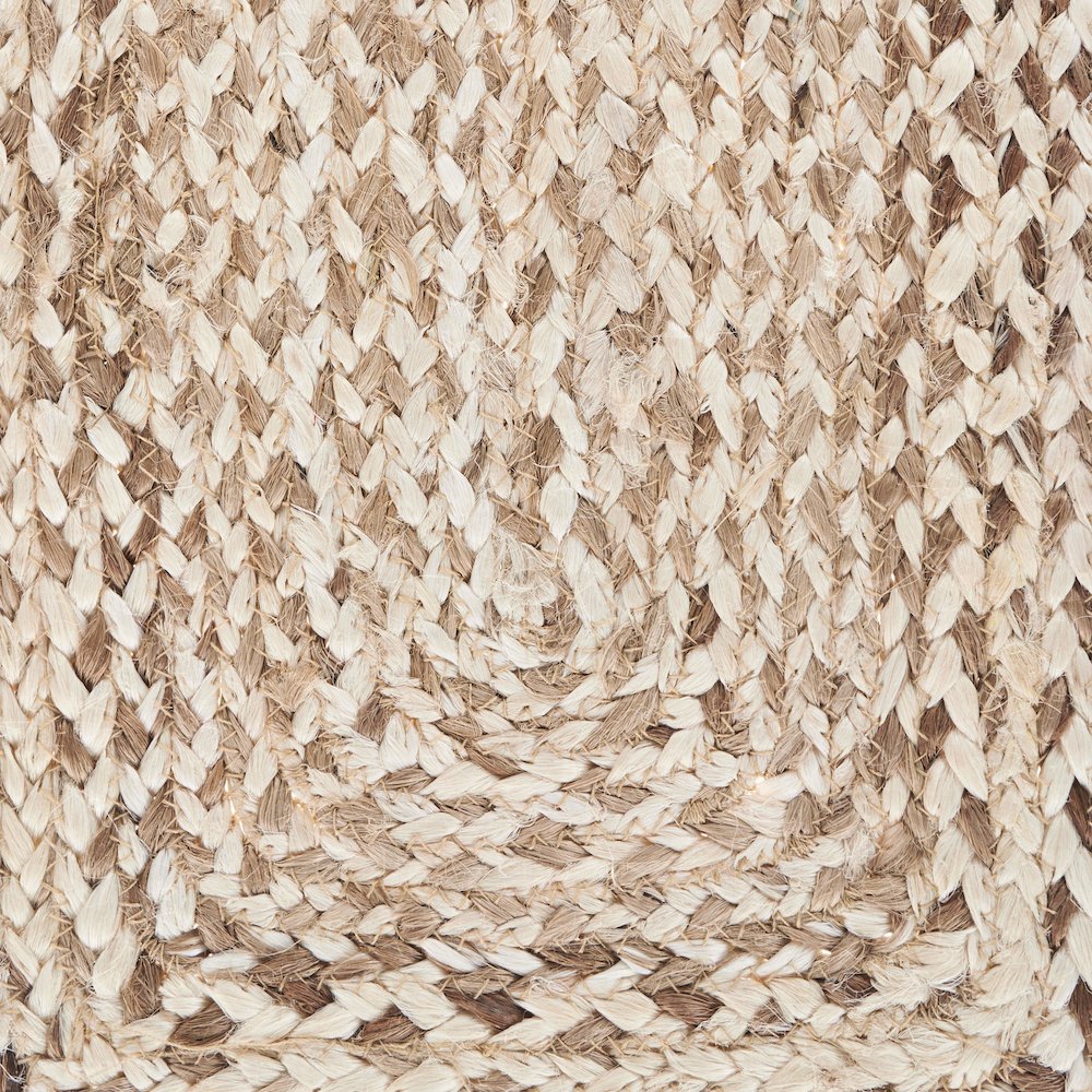 Classic Jute Table Top Placemat in White/Tan,  1'4" x 6'8". Picture 4