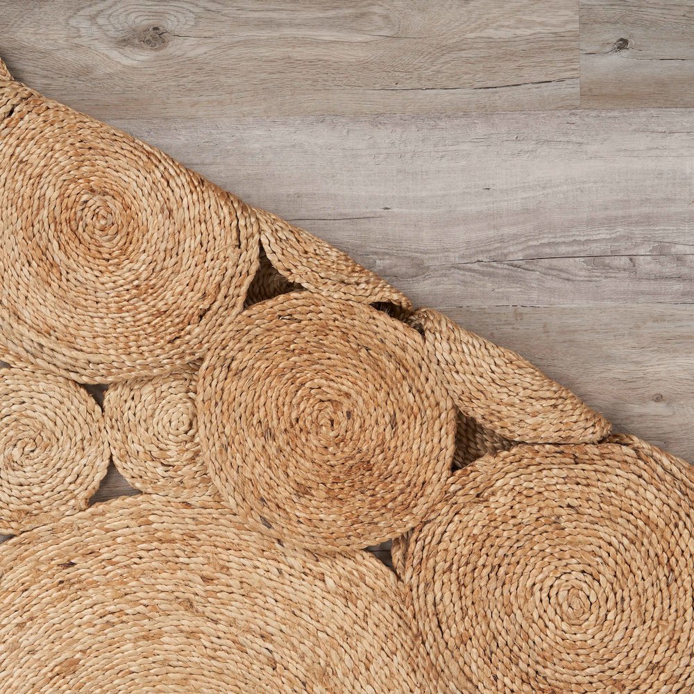 Boutique Jute Jute Area Rug Indoor in Tan/Brown, 6' Round. Picture 5