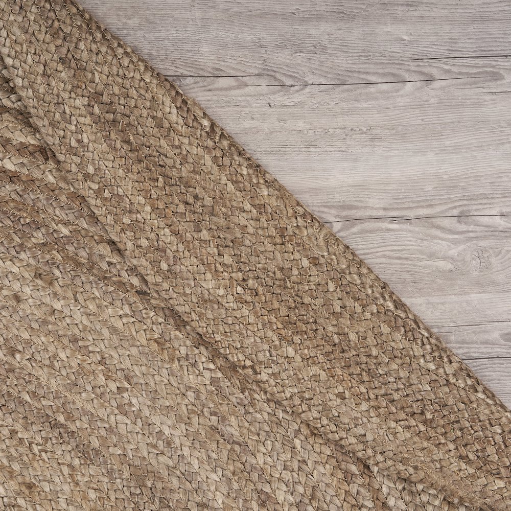 Boutique Jute Jute Area Rug Indoor in Tan/Gray, 6' Round. Picture 6
