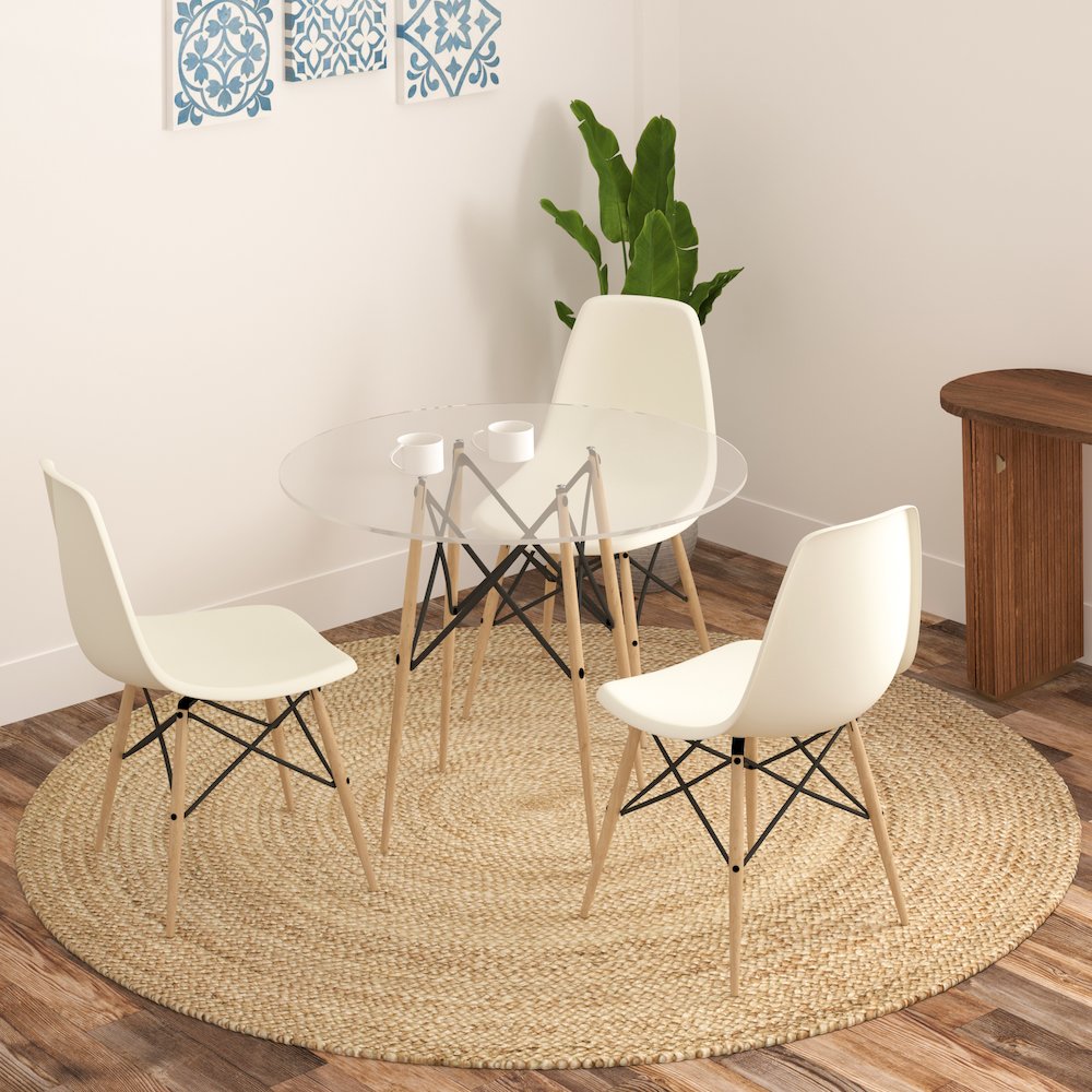 Boutique Jute Jute Area Rug Indoor in Tan/Gray, 6' Round. Picture 2