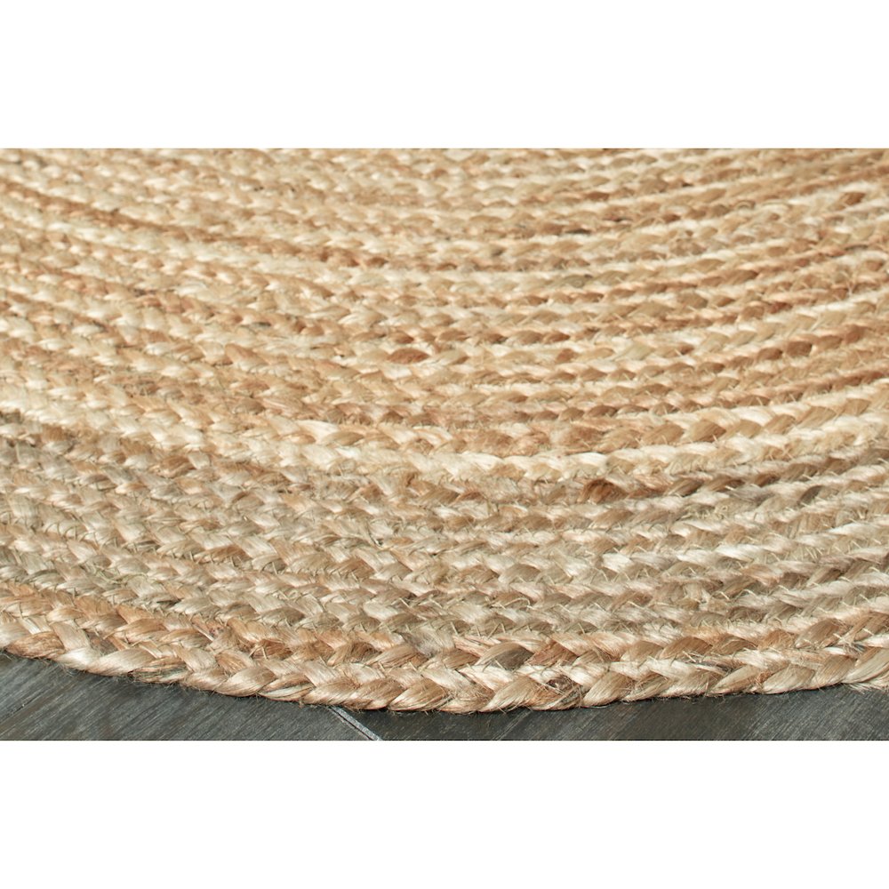 Boutique Jute Jute Area Rug Indoor in Tan/Brown, 7' x 9' Oval. Picture 3