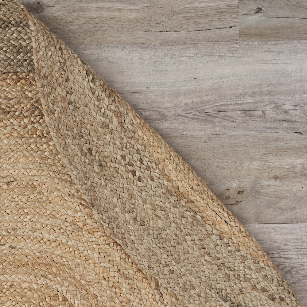 Boutique Jute Jute Area Rug Indoor in Tan/Brown, 7' x 9' Oval. Picture 6