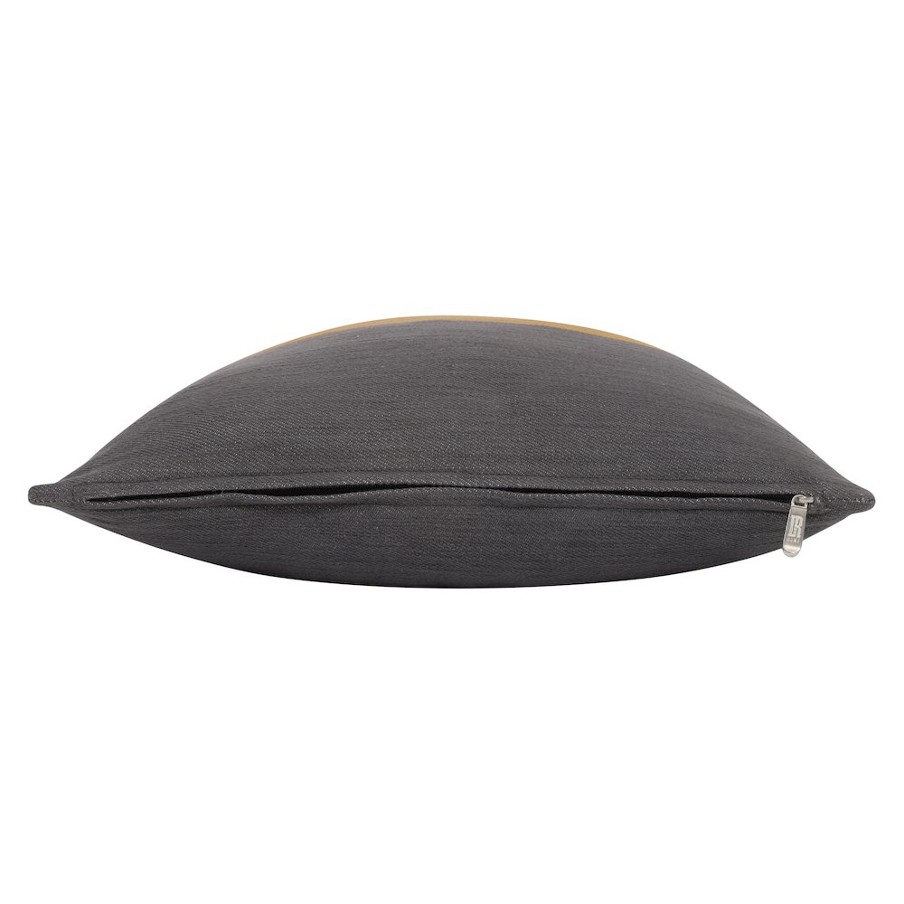 Wilmington Cotton Poly Filled Pillow in Brown/Gray, 24" x 24". Picture 8