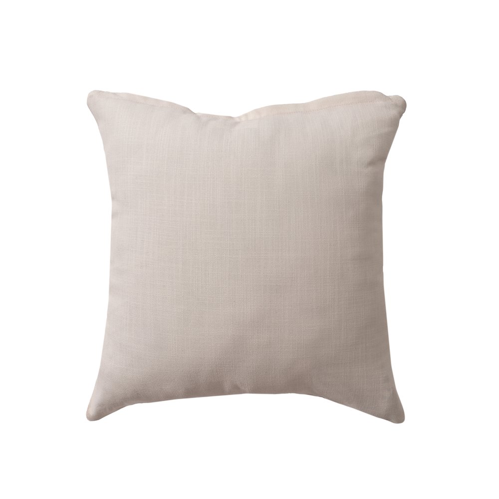Coastal Performance Poly Filled Pillow in Off-White/Orange, 22" x 22". Picture 5