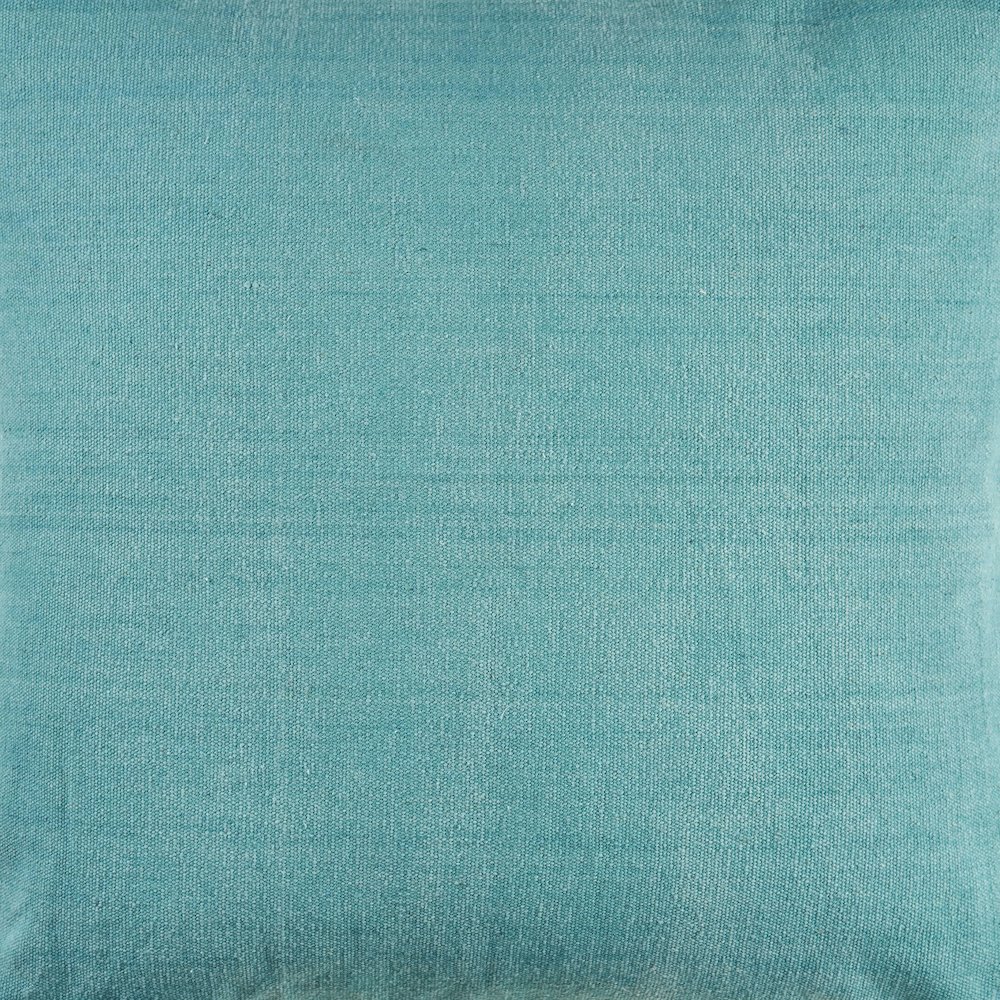 Embroidered Edge Bordered Solid Throw Pillow. Picture 4