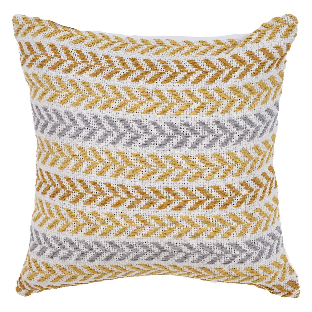 Ox Bay Orange Chevron All-Natural Cotton Square 2 Piece Pillow Cover Set. Picture 4
