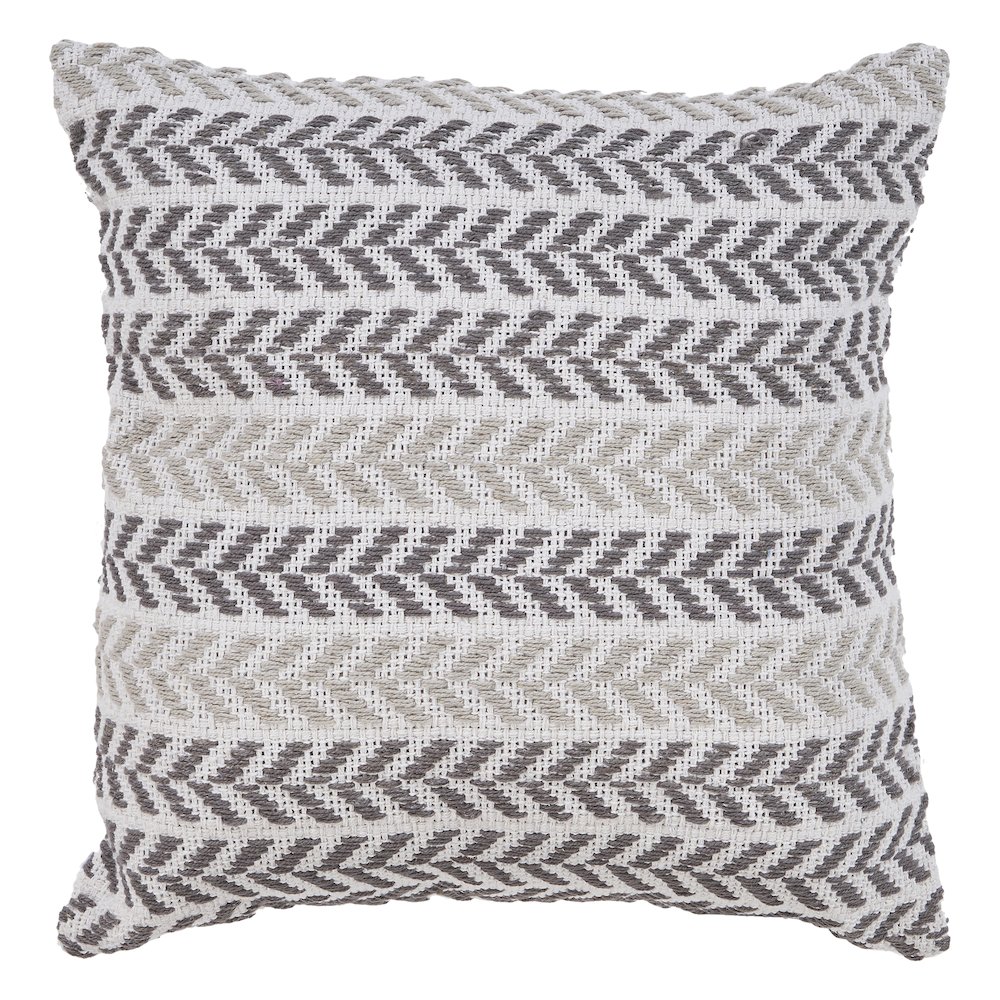 Grayscale Chevron Throw Pillow. Picture 1