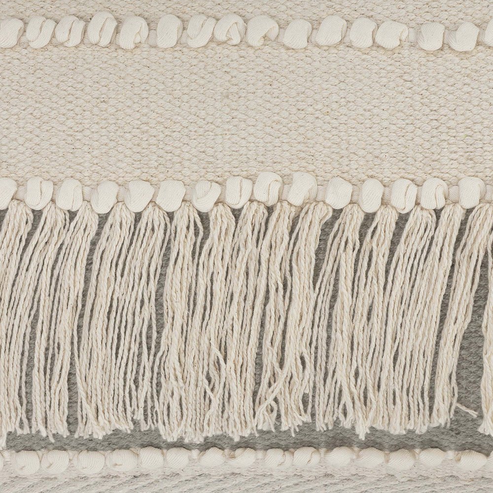 Willow Cotton Pillow Set of 2 in Tan/Cream, 20" x 20". Picture 2