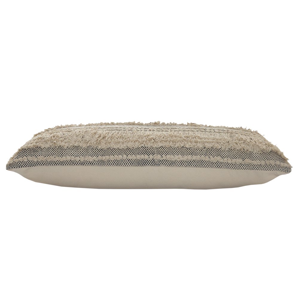 Gray Over-Tufted Farmhouse Throw Pillow. Picture 2