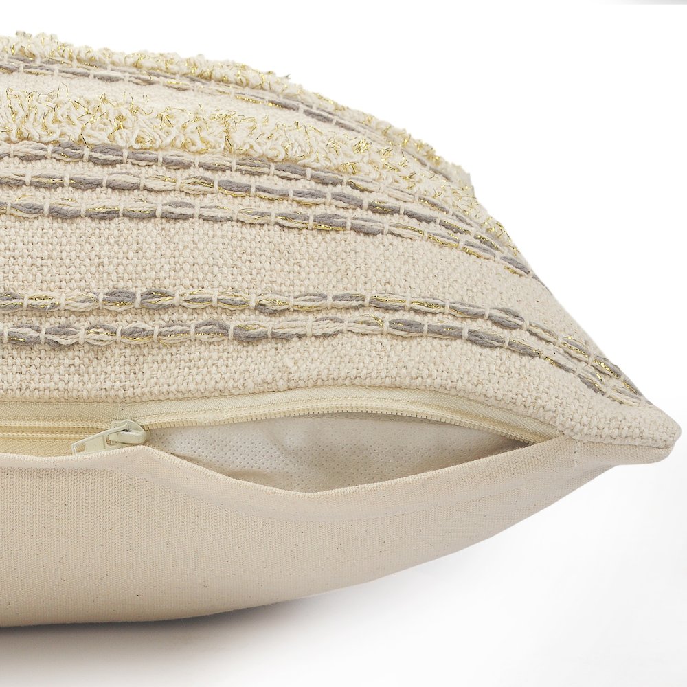 Gold Thread Luxury Throw Pillow. Picture 3