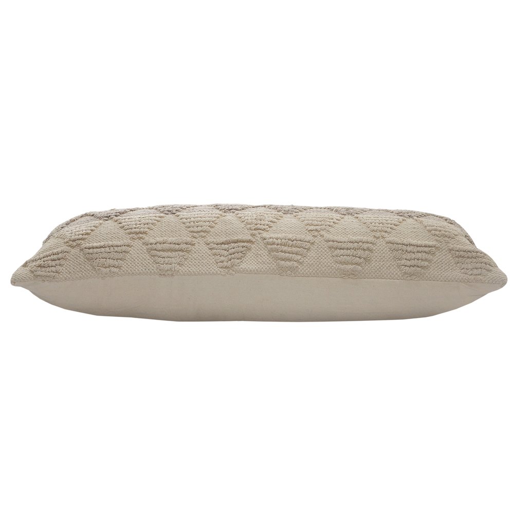 Contemporary Geometric Textured Triangle Lumbar Throw Pillow. Picture 4