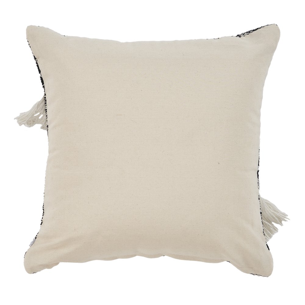 Black Fringe Metallic Throw Pillow. Picture 4