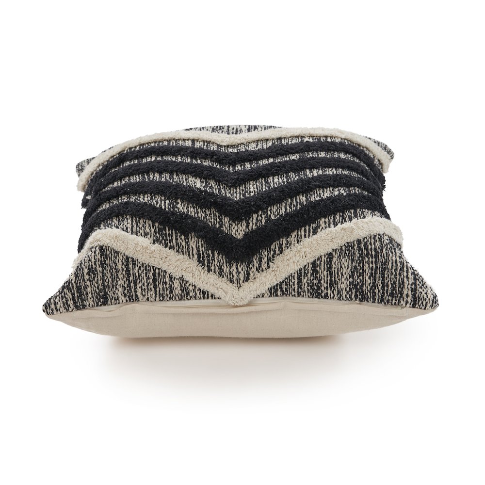 Black Pinstripe Throw Pillow. Picture 3