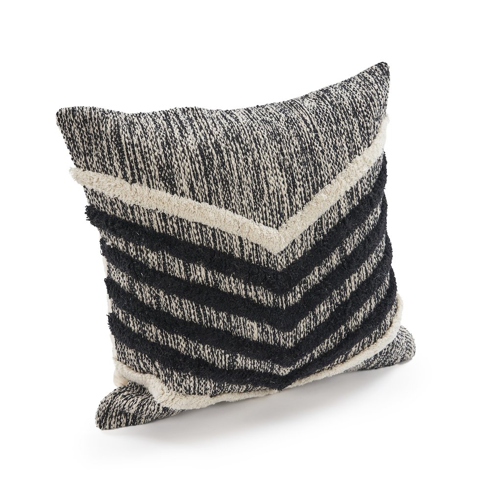 Black Pinstripe Throw Pillow. Picture 6