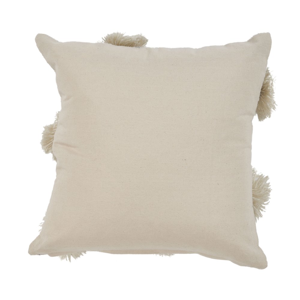 Gray Tassel Throw Pillow. Picture 3