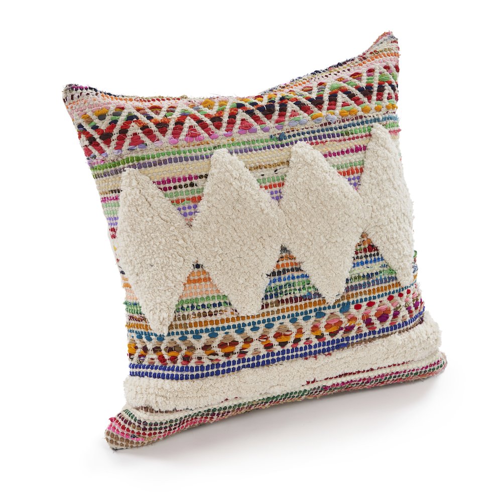 White Diamond Chevron Throw Pillow. Picture 4