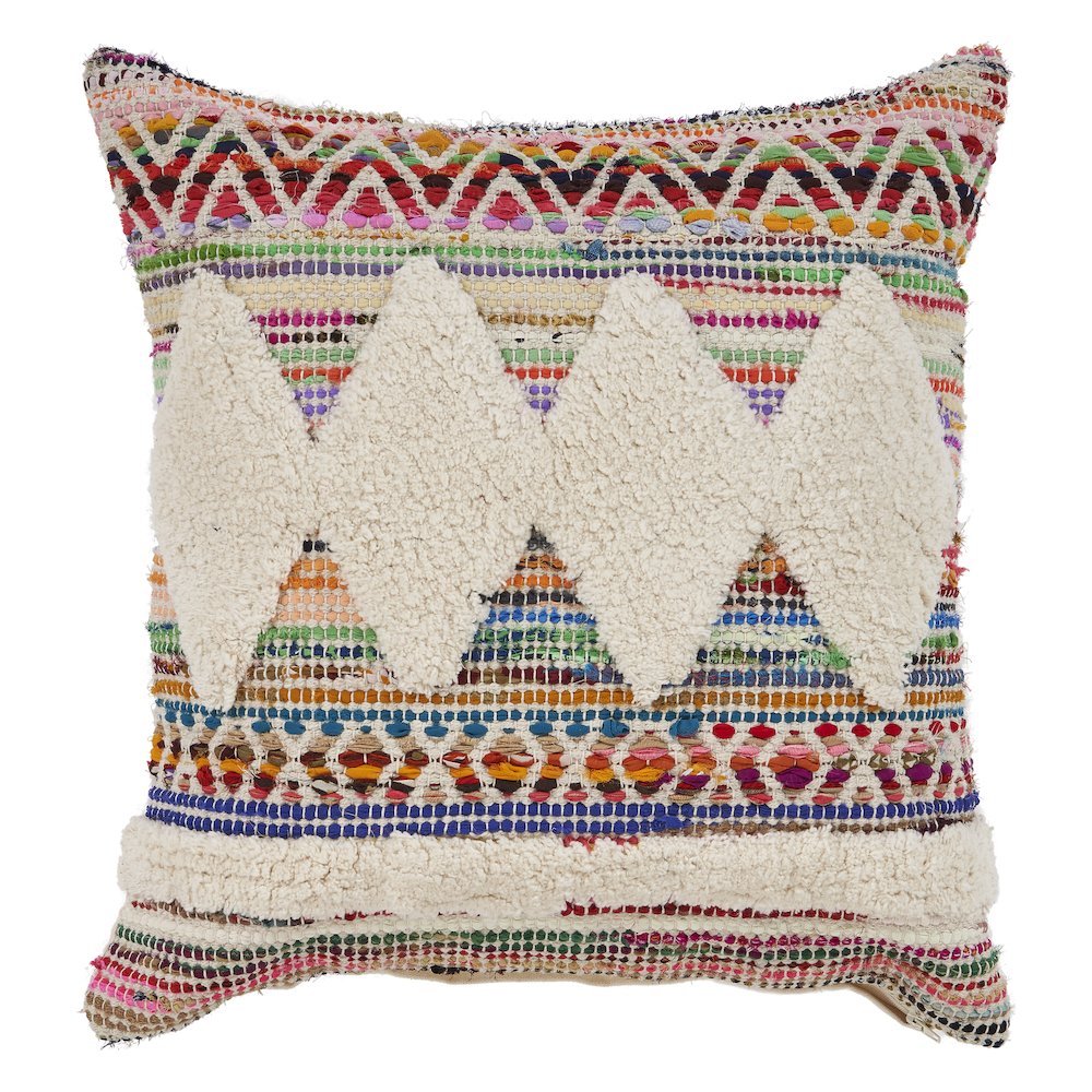 White Diamond Chevron Throw Pillow. Picture 1