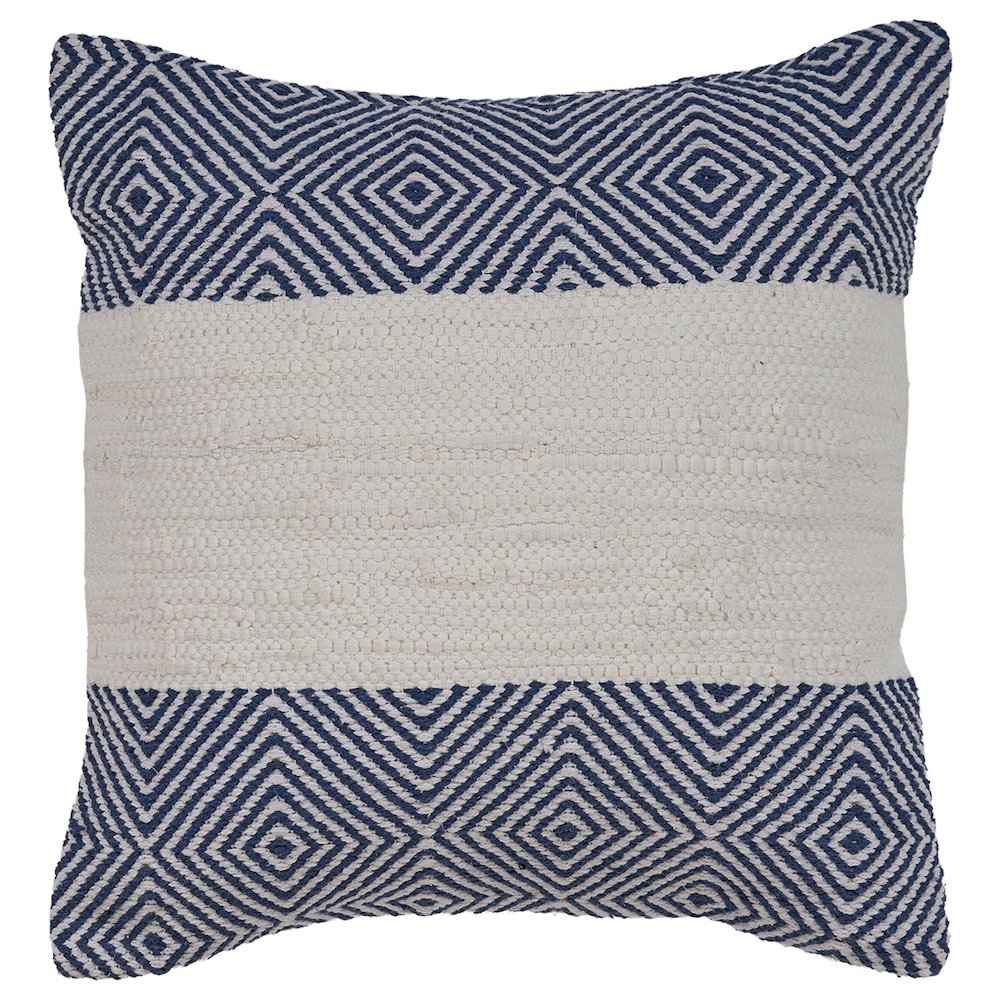 Nautical Geometric Throw Pillow. Picture 1