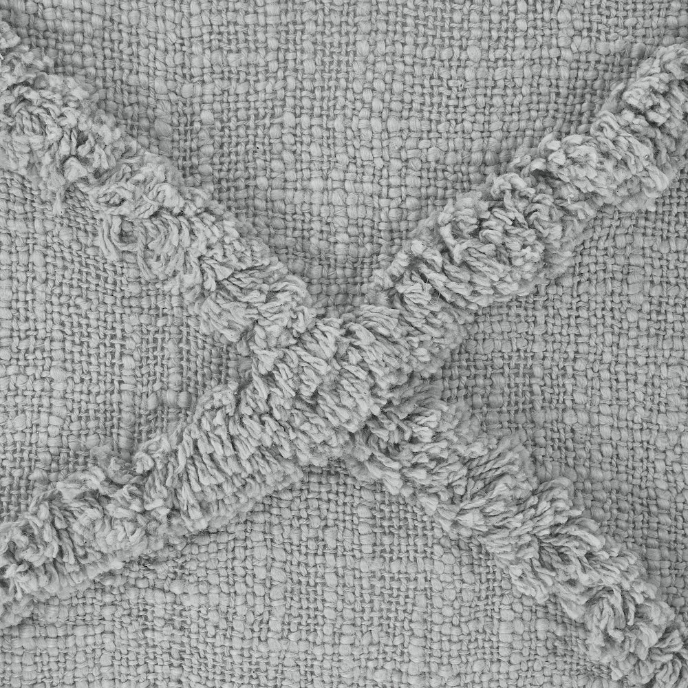 Reese Cotton Pillow Set of 2 in Gray, 18" x 18". Picture 7