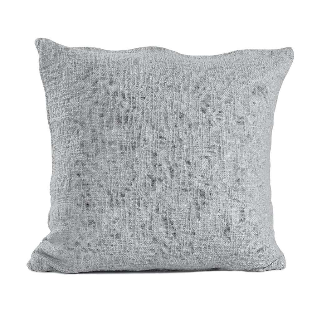 Reese Cotton Pillow Set of 2 in Gray, 18" x 18". Picture 6