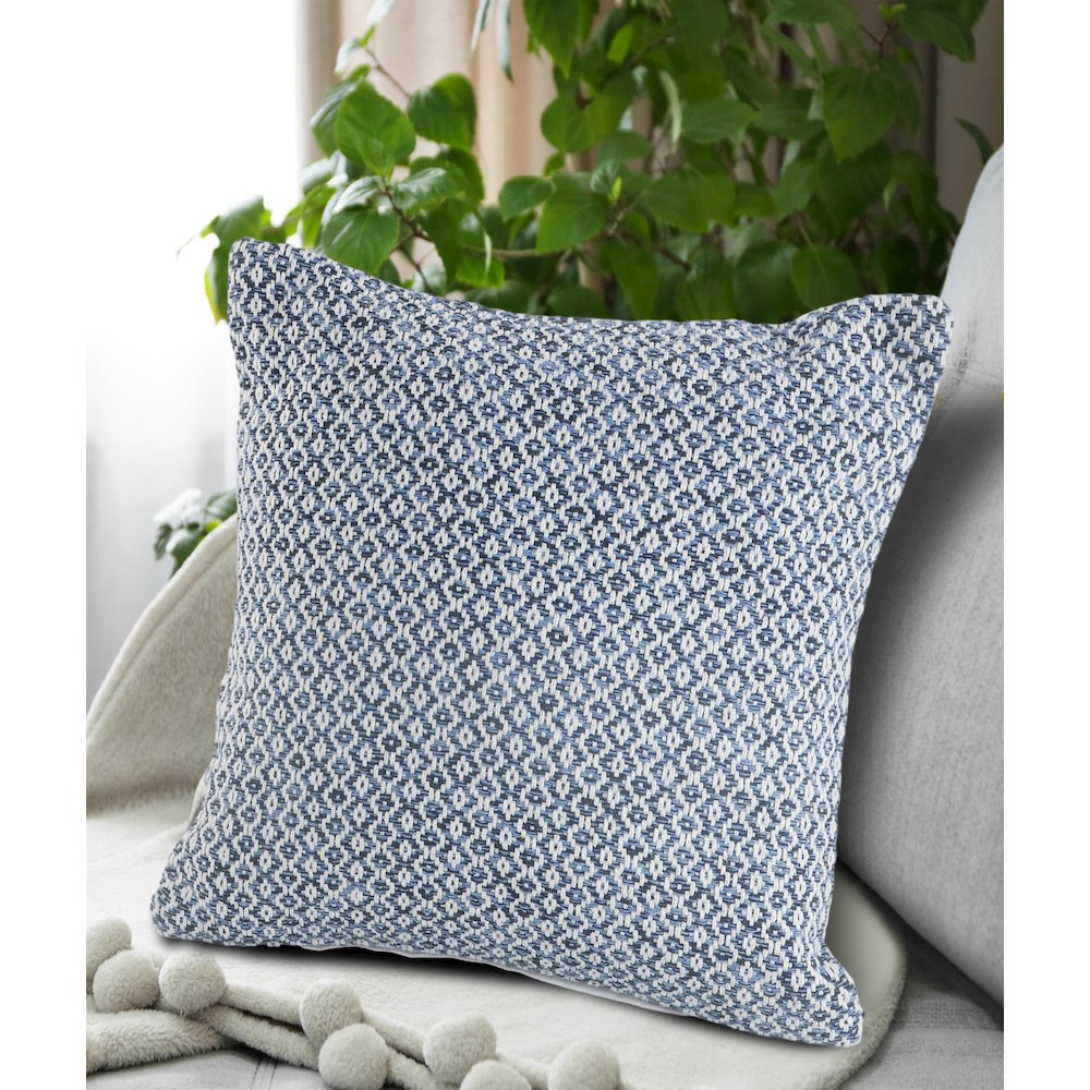 Blue Diamond Throw Pillow. Picture 5