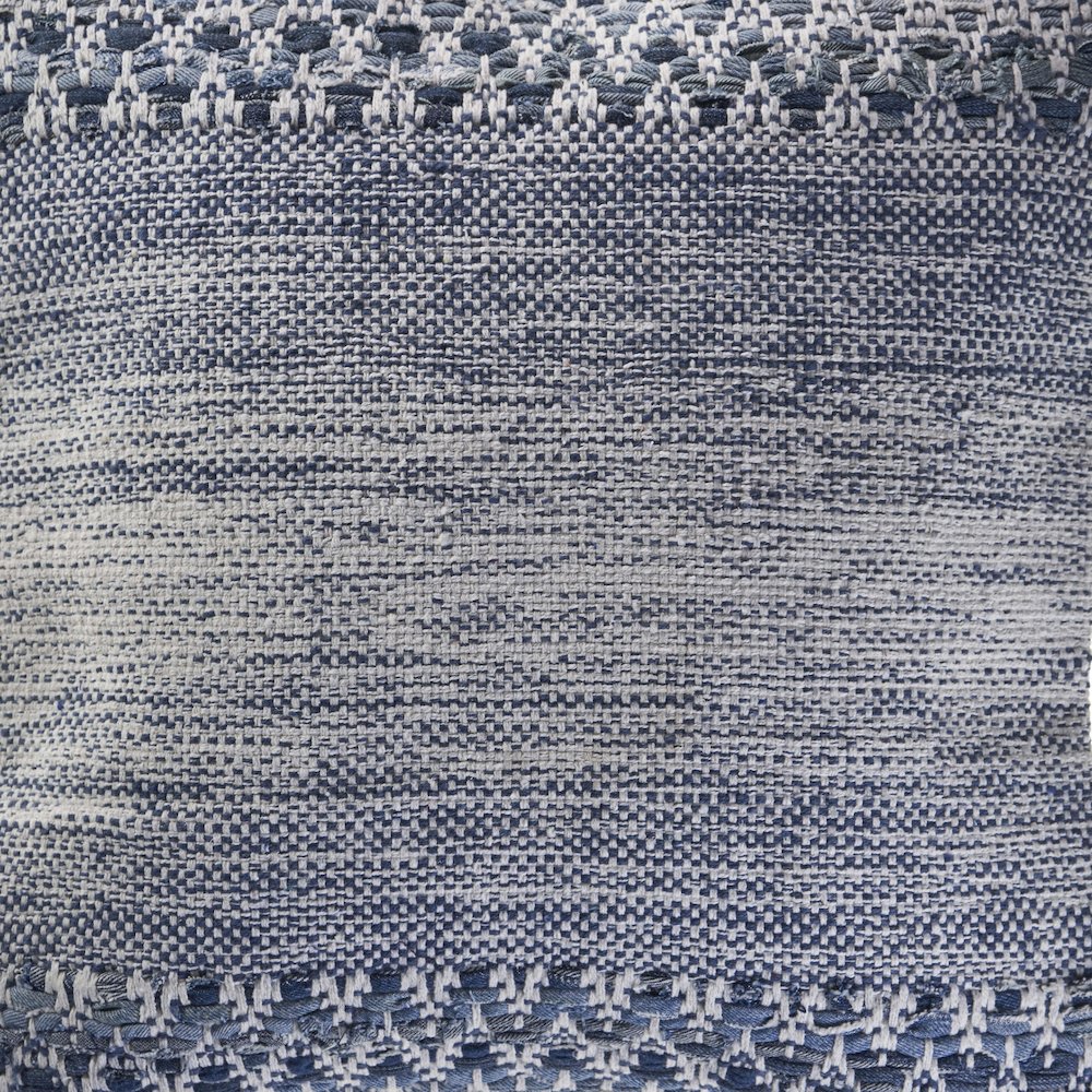 Blue and Ivory Textured Throw Pillow. Picture 6